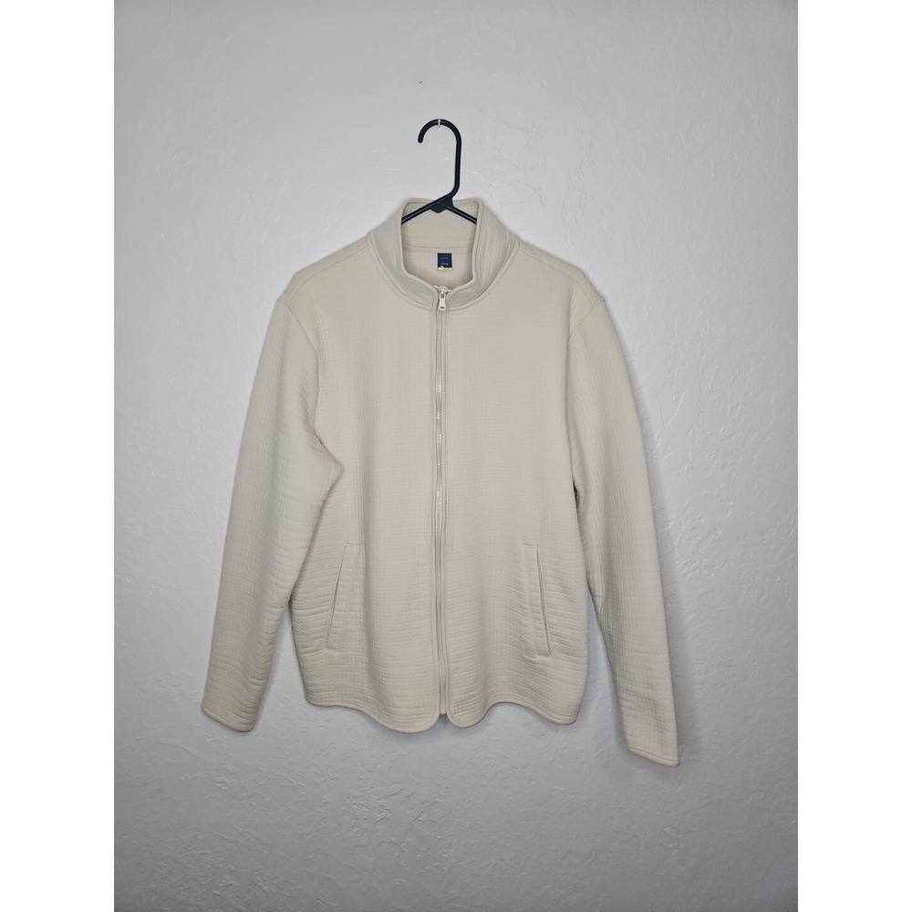 Womens Sz Large Go-Dry Full Zip Jacket Sweatshirt Mock Neck Athileisure Capsule